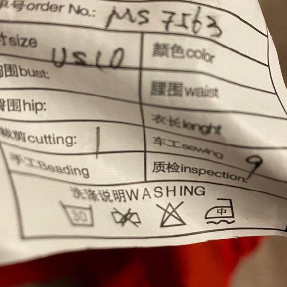 Stunning Cherry RED chiffon strapless evening Gown size 10. Beautiful Dress 👗. - Picture 10 of 17